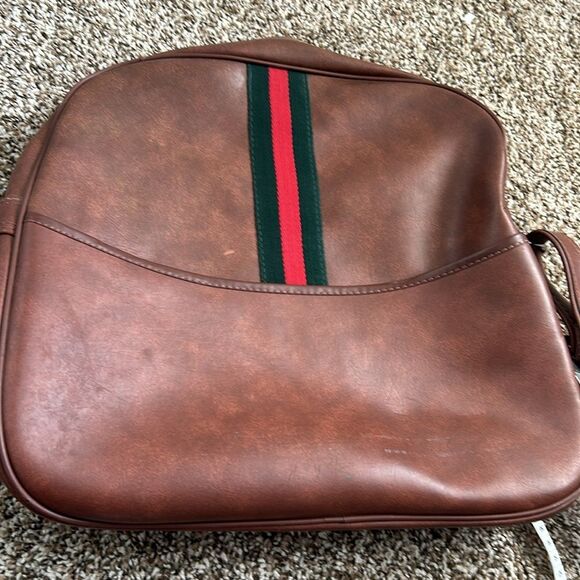 Vintage Interpur Designer Collection Brown Zipper Tote Shoulder Travel Bag - Picture 13 of 16